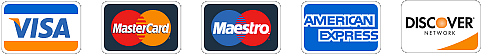 Visa Mastercard Maestro American Express Discover