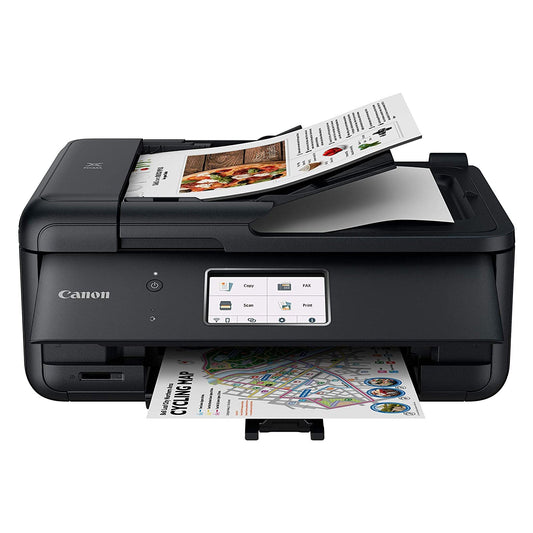 Canon TR8620 All-In-One Printer For Home Office | Copier |Scanner| Fax |Auto Document Feeder | Photo and Document Printing | Airprint (R) and Android Printing, Black