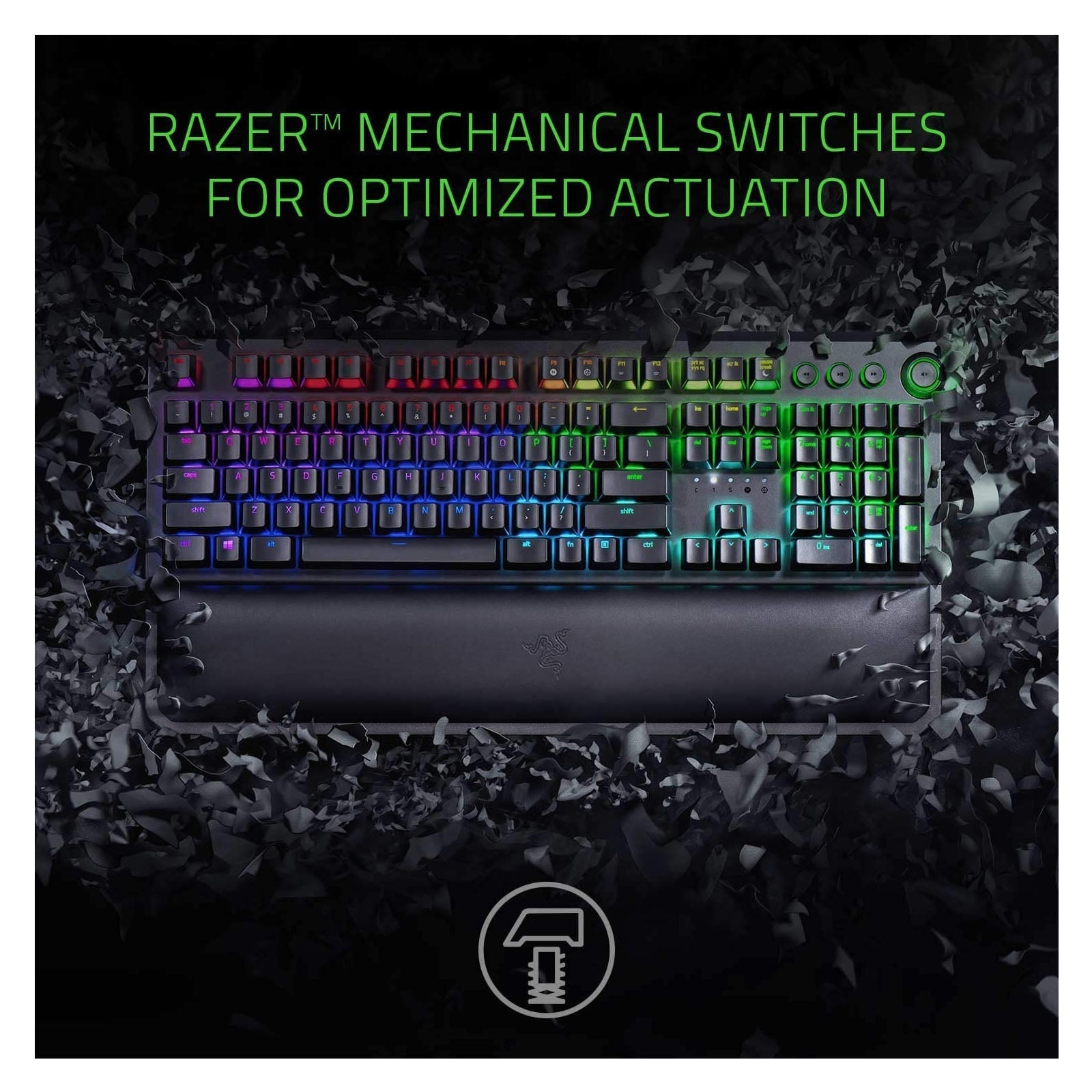 Razer BlackWidow Mercury Mechanical Gaming Keyboard Green Switch RGB Chroma top +BOX